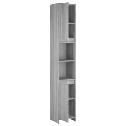 Armoire de bain Sonoma gris 30x30x183,5 cm Bois d'ingénierie 626571626571