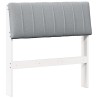 Tête de lit capitonnée Gris clair 80 cm Pin massif 626572626572