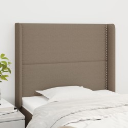 Tête de lit avec oreilles Taupe 103x16x118/128 cm Tissu 626574626574