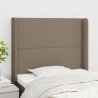 Tête de lit avec oreilles Taupe 103x16x118/128 cm Tissu 626574626574