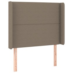 Tête de lit avec oreilles Taupe 103x16x118/128 cm Tissu 626574626574