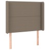 Tête de lit avec oreilles Taupe 103x16x118/128 cm Tissu 626574626574