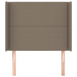 Tête de lit avec oreilles Taupe 103x16x118/128 cm Tissu 626574626574
