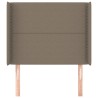 Tête de lit avec oreilles Taupe 103x16x118/128 cm Tissu 626574626574