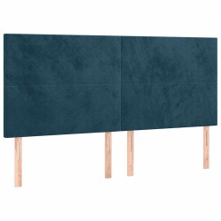 Tête de lit Bleu foncé 180 x 5 x 118/128 cm Velours 626575626575
