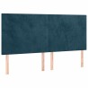 Tête de lit Bleu foncé 180 x 5 x 118/128 cm Velours 626575626575