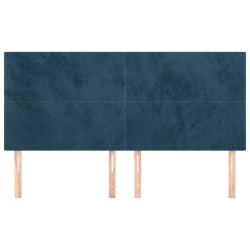 Tête de lit Bleu foncé 180 x 5 x 118/128 cm Velours 626575626575
