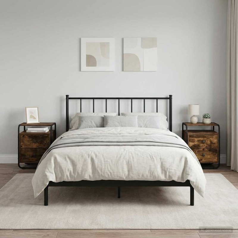 Table de chevet 2 pc Chêne fumé Bois d'ingénierie 626576626576