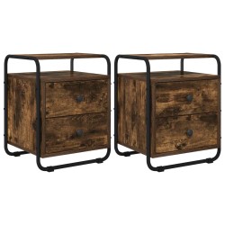 Table de chevet 2 pc Chêne fumé Bois d'ingénierie 626576626576