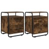 Table de chevet 2 pc Chêne fumé Bois d'ingénierie 626576626576