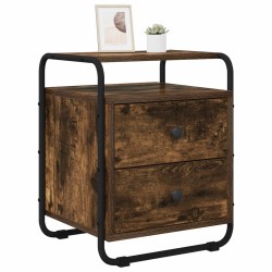 Table de chevet 2 pc Chêne fumé Bois d'ingénierie 626576626576