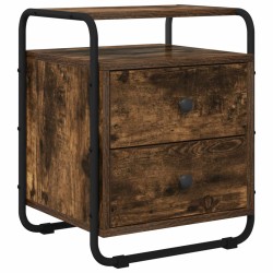 Table de chevet 2 pc Chêne fumé Bois d'ingénierie 626576626576