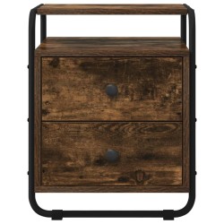 Table de chevet 2 pc Chêne fumé Bois d'ingénierie 626576626576