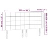 Tête de lit à LED Marron foncé 203x16x118/128 cm Tissu 626577626577