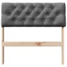 Tête de lit capitonnée Gris foncé 75 cm Pin massif 626579626579