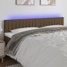 Tête de lit à LED Marron foncé 200x5x78/88 cm Tissu 626580626580
