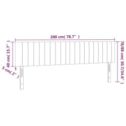 Tête de lit à LED Marron foncé 200x5x78/88 cm Tissu 626580626580