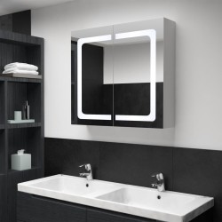 Armoire de salle de bain à miroir LED 80x12,2x68 cm 626581626581