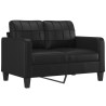 Ensemble de canapés 3 pcs avec coussins Noir Similicuir 626582626582