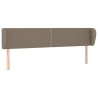 Tête de lit avec oreilles Taupe 203x23x78/88 cm Tissu 626583626583