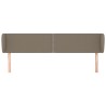 Tête de lit avec oreilles Taupe 203x23x78/88 cm Tissu 626583626583