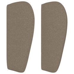 Tête de lit avec oreilles Taupe 203x23x78/88 cm Tissu 626583626583