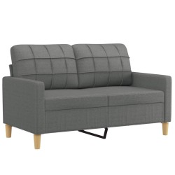 Ensemble de canapés 2 pcs avec coussins Gris foncé Tissu 626585626585