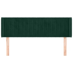 Tête de lit avec oreilles Vert foncé 147x16x78/88 cm Velours 626586626586