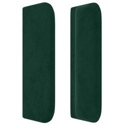 Tête de lit avec oreilles Vert foncé 147x16x78/88 cm Velours 626586626586