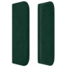 Tête de lit avec oreilles Vert foncé 147x16x78/88 cm Velours 626586626586