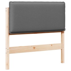 Tête de lit capitonnée Gris Naturel et Clair Pin massif 626587626587