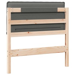 Tête de lit capitonnée Gris Naturel et Clair Pin massif 626587626587