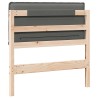 Tête de lit capitonnée Gris Naturel et Clair Pin massif 626587626587