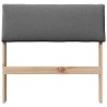 Tête de lit capitonnée Gris foncé 75 cm Pin massif 626589626589
