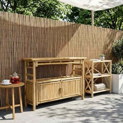 Table console avec étagère Naturel 110 x 35 x 75 cm Bambou 626590626590