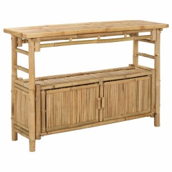 Table console avec étagère Naturel 110 x 35 x 75 cm Bambou 626590626590