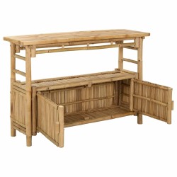 Table console avec étagère Naturel 110 x 35 x 75 cm Bambou 626590626590