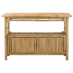Table console avec étagère Naturel 110 x 35 x 75 cm Bambou 626590626590