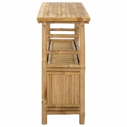 Table console avec étagère Naturel 110 x 35 x 75 cm Bambou 626590626590