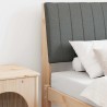 Tête de lit capitonnée Gris foncé 75 cm Pin massif 626591626591