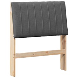 Tête de lit capitonnée Gris foncé 75 cm Pin massif 626591626591