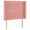 Tête de lit à LED Rose 103x16x118/128 cm Velours 626592626592