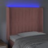 Tête de lit à LED Rose 103x16x118/128 cm Velours 626592626592
