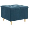 Pouf de rangement avec coussin Bleu 60 x 60 x 45 cm Velours 626594626594