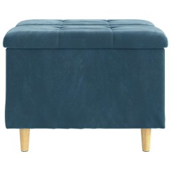 Pouf de rangement avec coussin Bleu 60 x 60 x 45 cm Velours 626594626594
