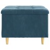 Pouf de rangement avec coussin Bleu 60 x 60 x 45 cm Velours 626594626594