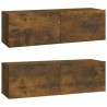 Ensemble de meubles TV 4 pcs Chêne fumé Bois d'ingénierie 626595626595