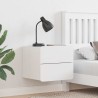 Table de chevet 2 pcs Blanc 39 x 34 x 33 cm Bois de pin massif 626597626597