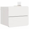 Table de chevet 2 pcs Blanc 39 x 34 x 33 cm Bois de pin massif 626597626597