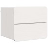 Table de chevet 2 pcs Blanc 39 x 34 x 33 cm Bois de pin massif 626597626597